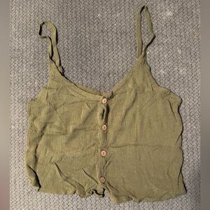Olive green crop top